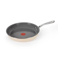 T-fal Excellence Ceramic Frypan 30cm,Cream, Ceramic Non-Stick Cookware