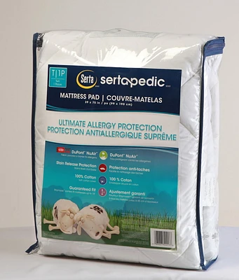 Sertapedic Ultimate Allergy Protection Mattress Pad Twin