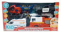 Kid Connection 31 Pieces Rescue Emergency Playset, Rescue Emergency Playset