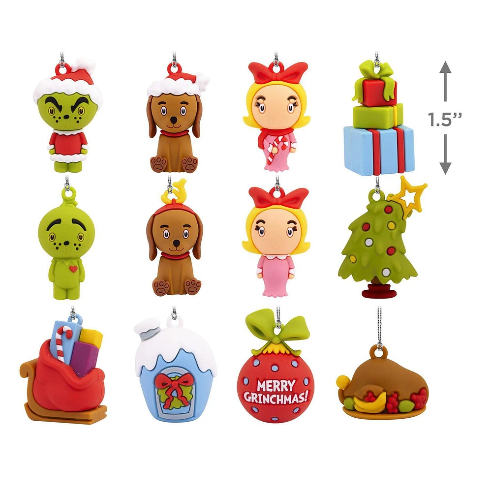 Hallmark Countdown Calendar Paper Tree Set With 12 Mini Ornaments (Dr. Seuss's How the Grinch Stole Christmas!)