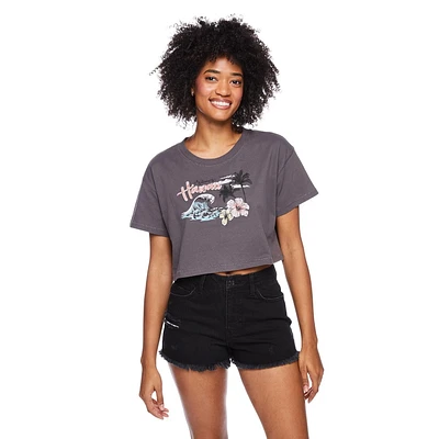 T-shirt écourté No Boundaries pour femmes