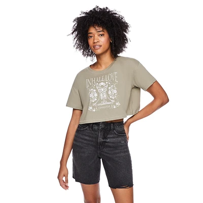No Boundaries Women's Cropped Tee