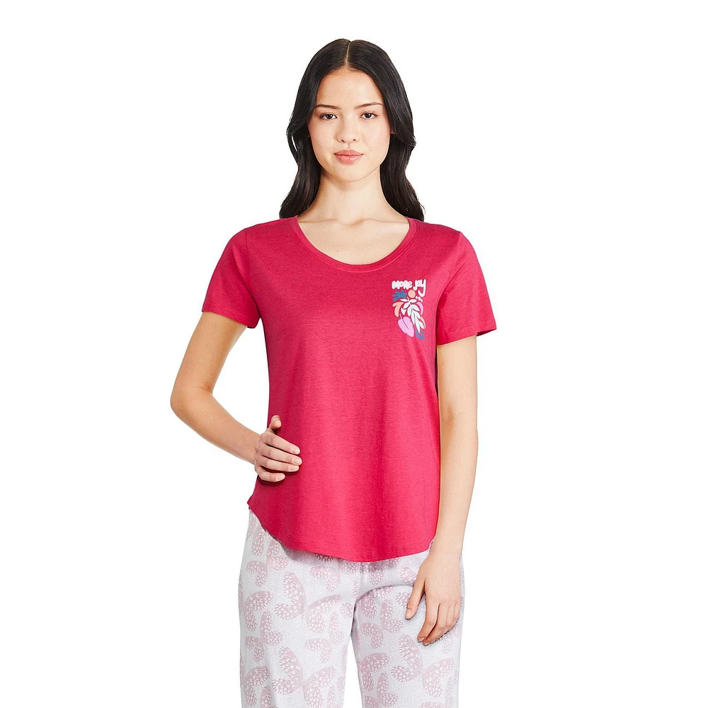 T-shirt de nuit à encolure dégagée George pour femmes