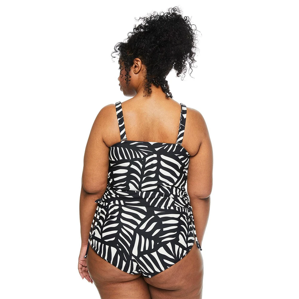 George Women's Plus Ruched Tankini, Sizes 1X-3X