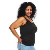 George Women's Plus Rib Tank, Sizes 1X-4X