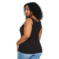George Women's Plus Rib Tank, Sizes 1X-4X