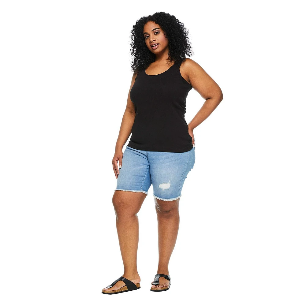 George Women's Plus Rib Tank, Sizes 1X-4X