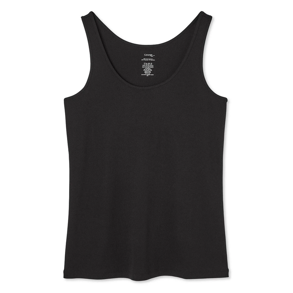 George Women's Plus Rib Tank, Sizes 1X-4X