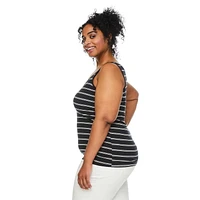 George Women's Plus Rib Tank, Sizes 1X-4X