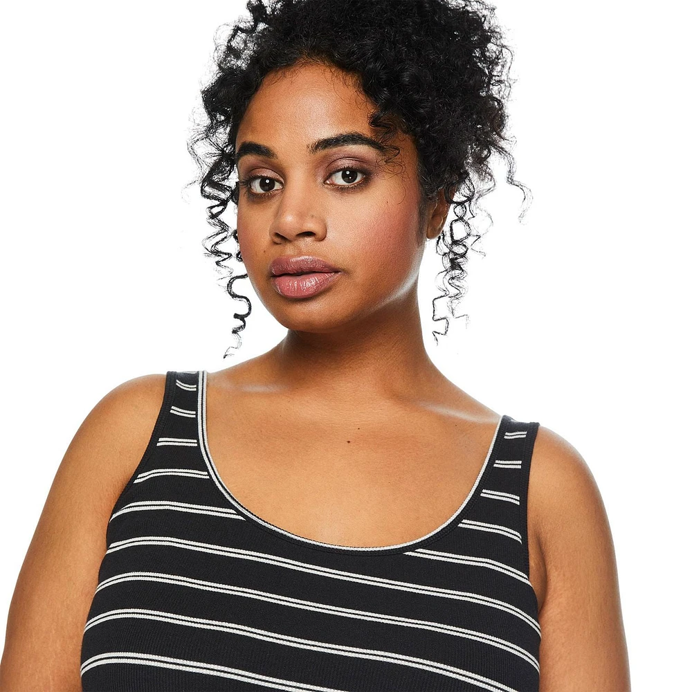 George Women's Plus Rib Tank, Sizes 1X-4X