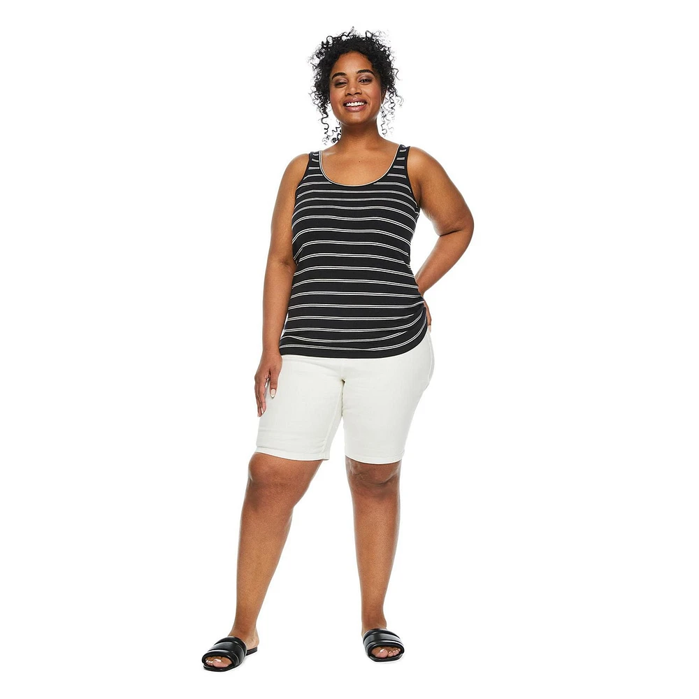 George Women's Plus Rib Tank, Sizes 1X-4X