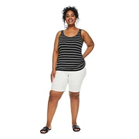 George Women's Plus Rib Tank, Sizes 1X-4X