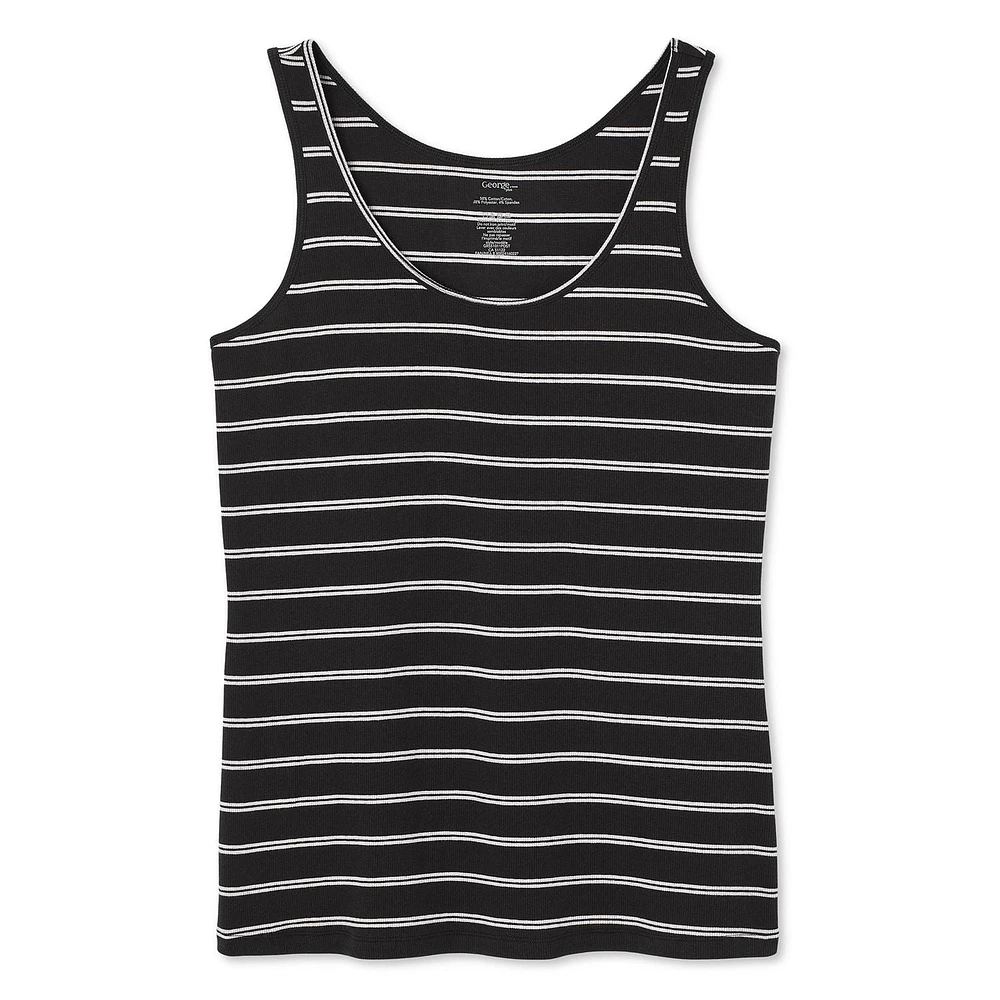 George Women's Plus Rib Tank, Sizes 1X-4X