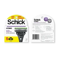 Schick Hydro Ultra Sensitive Refill, 5 Razor Refills