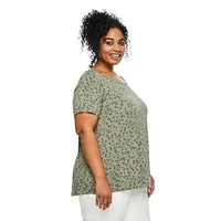 T-shirt avec motif de treillis au dos George Plus pour femmes Tailles 1X-4X