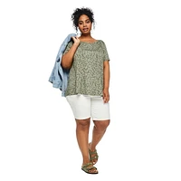 T-shirt avec motif de treillis au dos George Plus pour femmes Tailles 1X-4X