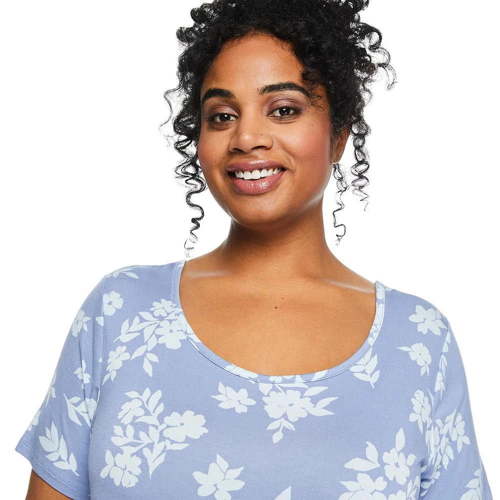George Women's Plus Lattice Back Tee, Sizes 1X-4X