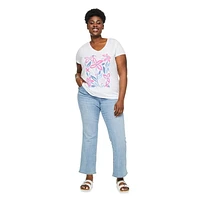T-shirt avec encolure en V George Plus pour femmes Tailles 1X-4X