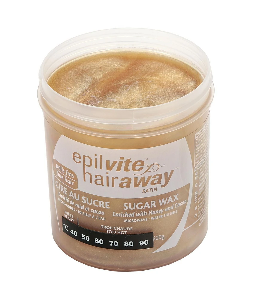 Hair-Away Satin Sugar Wax Honey and Cocoa - 600 g, Sugar wax honey and cocoa.