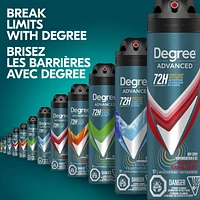 Degree Men Advanced Nonstop Dry Spray Antiperspirant, 107g