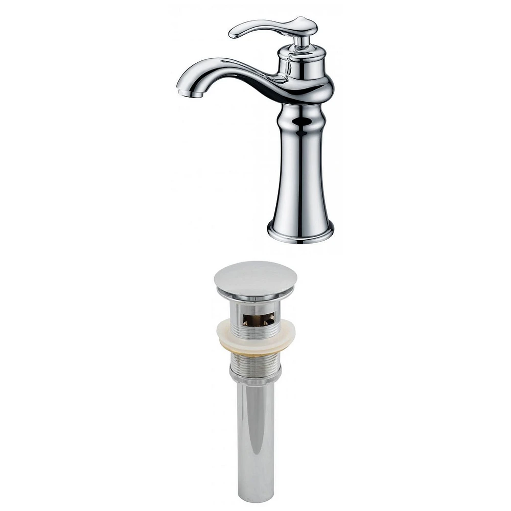 American Imaginations -in. W Bathroom Faucet Set Chrome AI