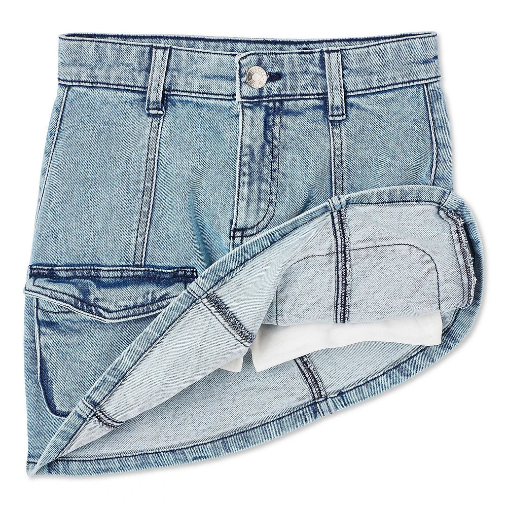 Justice Girls' Denim Cargo Skirt