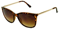 George Womens Brown Round Sunglasses