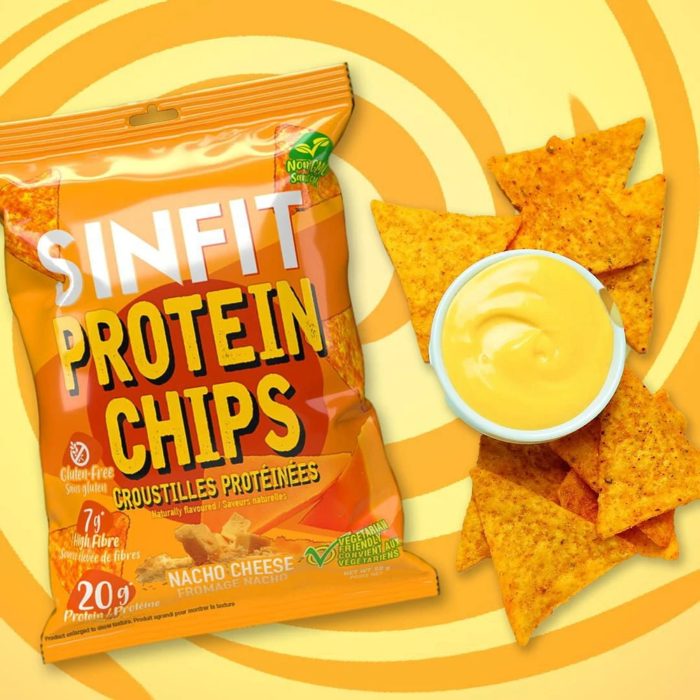 SinFit Croustilles Proteinees - Fromage Nacho 50g Sachet