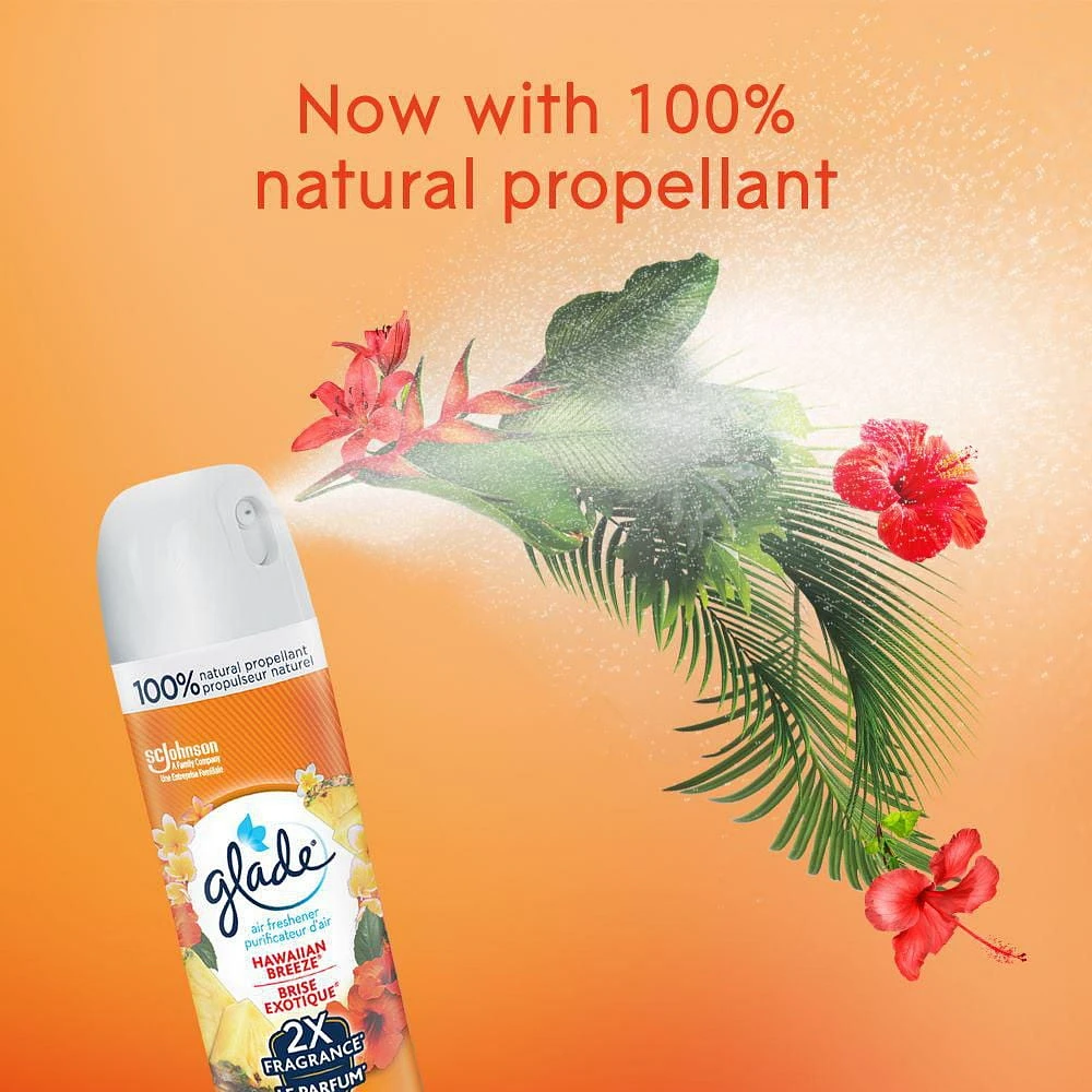 Glade® Air Freshener Odor Fighting Room Spray, Hawaiian Breeze, 235g