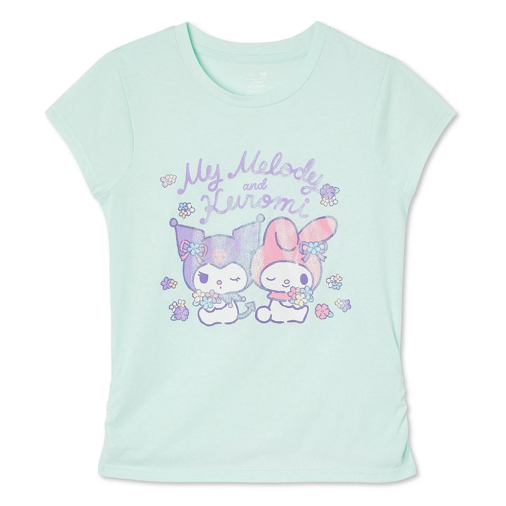 Haut à mancherons My Melody et Kuromi pour filles Tailles TP-G