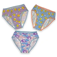 Pokemon Girl`s underwear. These girls classic panties come in a pack of 6 and have a thin elastic band at the waist and around the leg and, Sizes 4 to 8