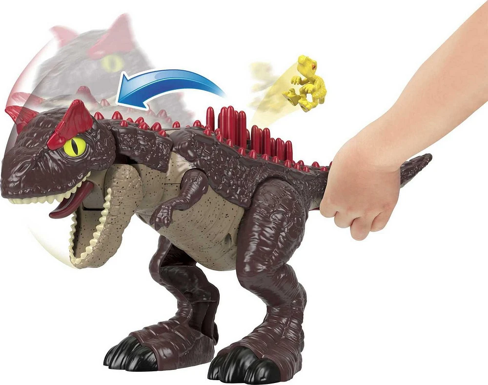 Imaginext Jurassic World Carnotaurus Dinosaur Toy with Spike Strike Action, 2-Piece Preschool Toys, Ages 3 - 8Y