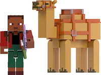 Minecraft Noor and Camel Toys, 2-Pack of Action Figures, Gifts for Kids