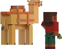 Minecraft Noor and Camel Toys, 2-Pack of Action Figures, Gifts for Kids