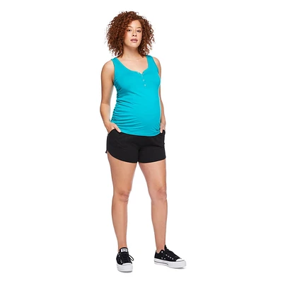 Short utilitaire coupe dauphin par-dessus le ventre Paisley Sky Maternité Tailles P-TTG