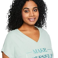 Chemise de nuit à encolure en V George Plus pour femmes