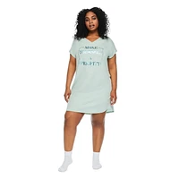 Chemise de nuit à encolure en V George Plus pour femmes