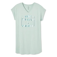 Chemise de nuit à encolure en V George Plus pour femmes