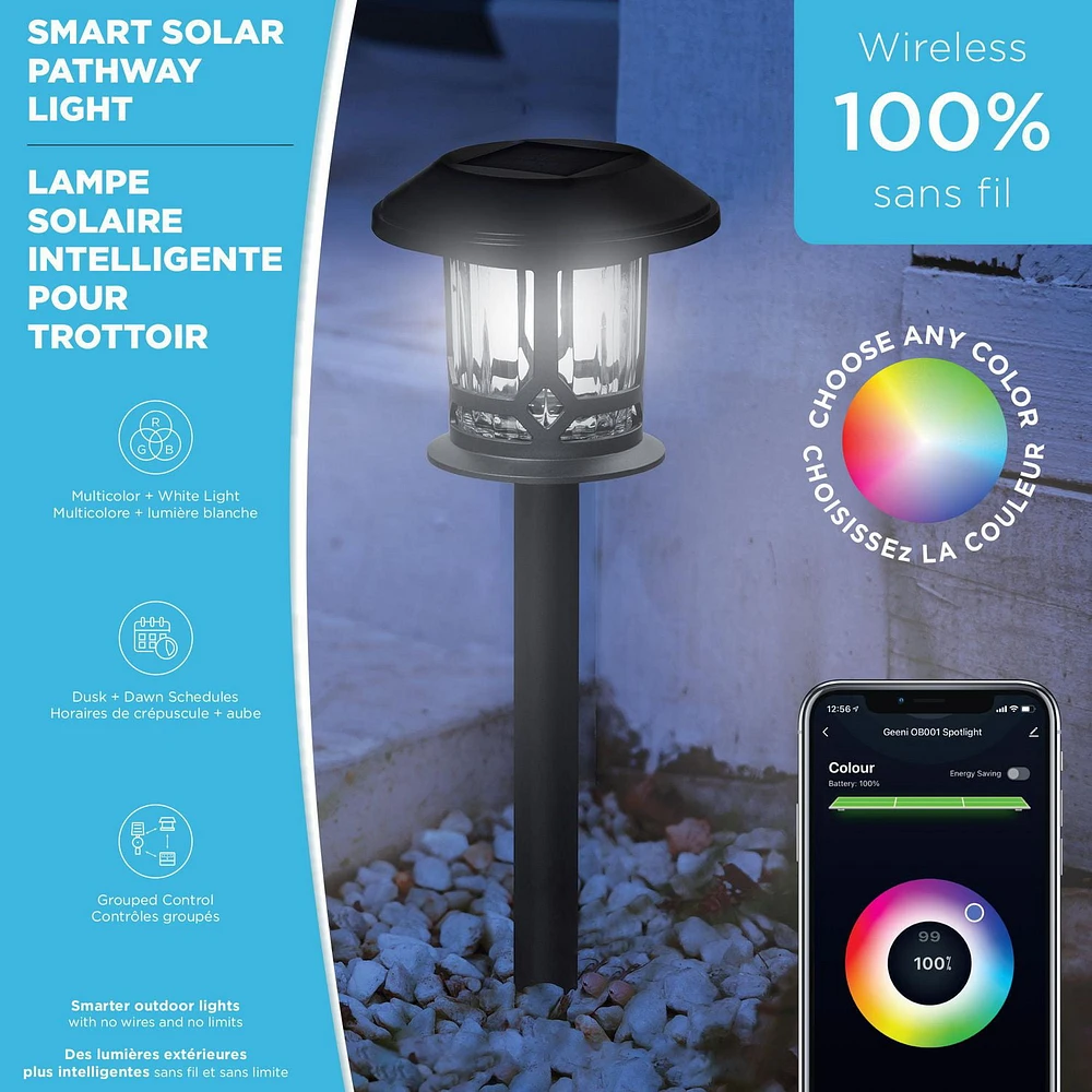 Merkury Smart Solar Pathway Light, Smart Solar Pathway Light