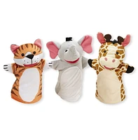 Melissa & Doug Zoo Animals Hand 3 Plush Puppets