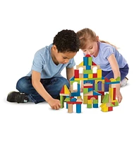 Melissa & Doug 75 Multi-Colored Wooden Blocks, 1 to 5 years