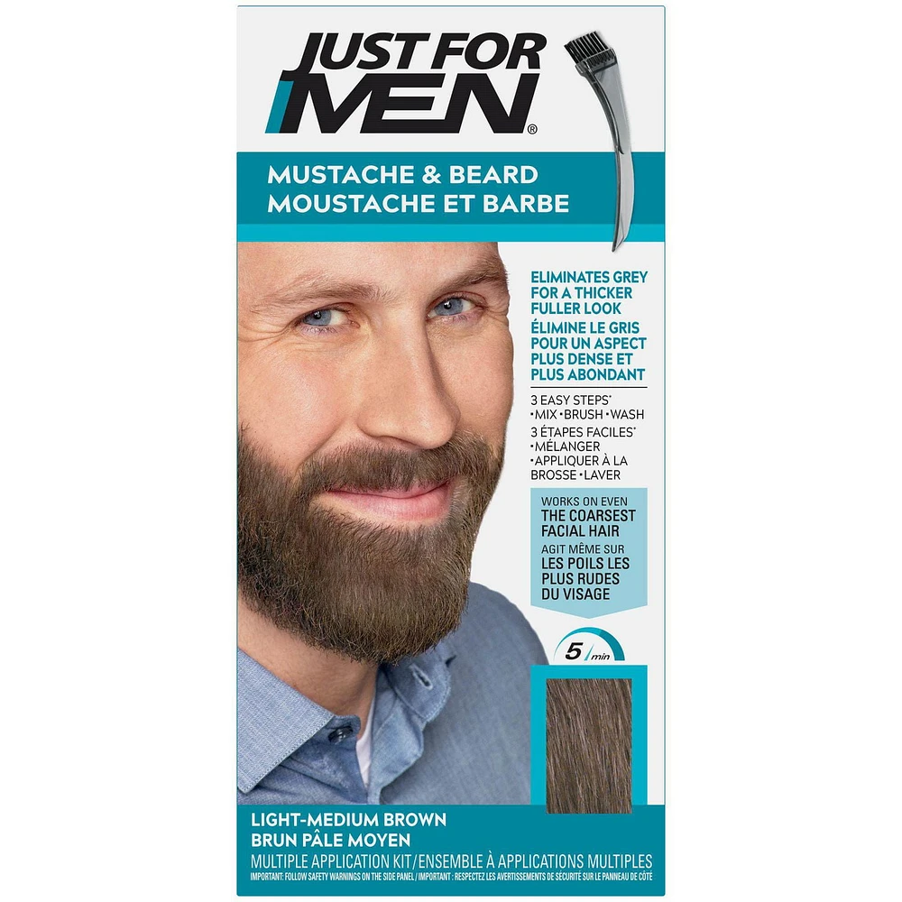 Just For Men Mustache And Beard Light-Medium Brown Haircolour M-30, 1 piece