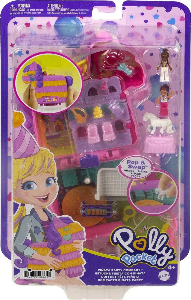 Polly Pocket Mini Toys, Piñata Party Compact Playset