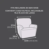 Pixel Soft Stretch Recliner Slipcover, Furniture Cover Made of 20% Recycled Fabric