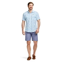 IZOD S/S Sunshield Woven Printed Shirt