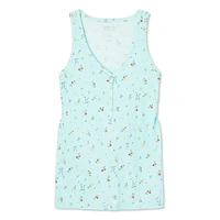 Débardeur à col henley avec boutons pression Paisley Sky Maternit