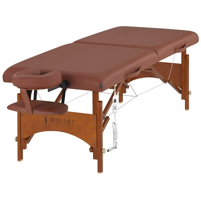 Master Massage 28 Inch Fairlane Portable Massage Table Package with Therma-Top, Cinnamon Color