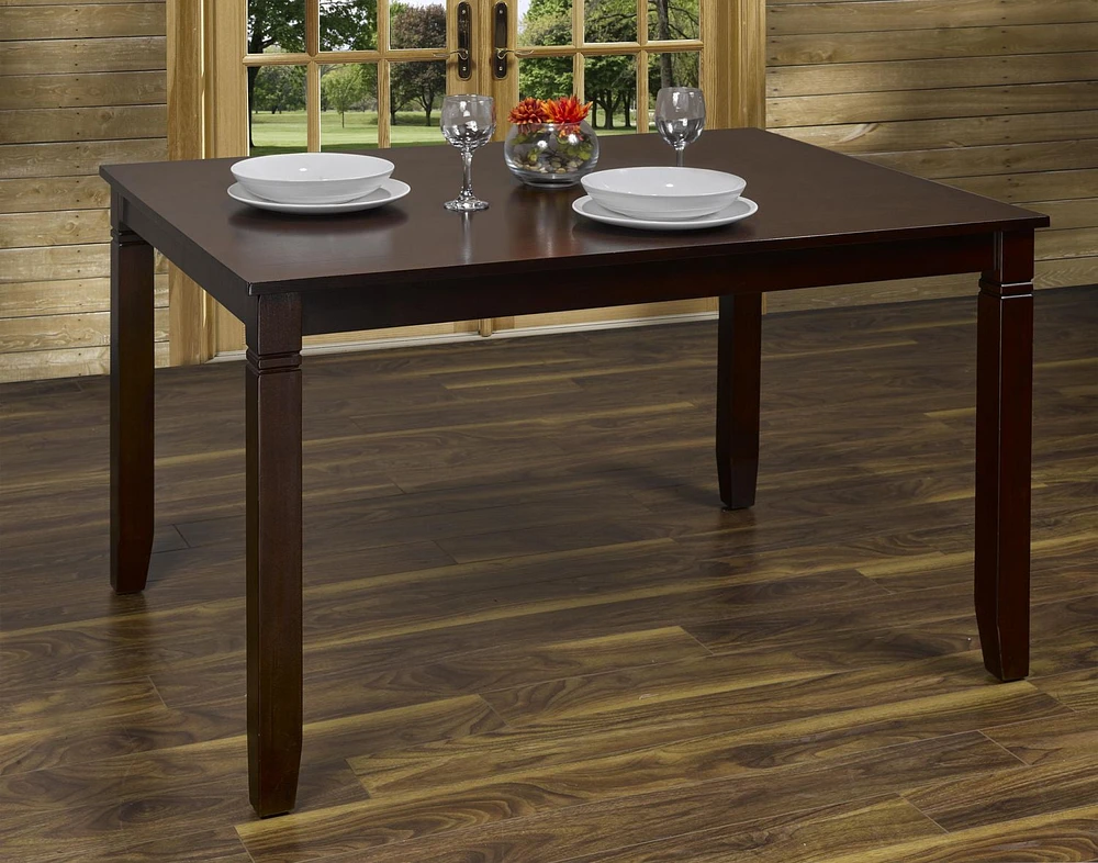 K Living Jenny Solid Wood Dining Table in Espresso