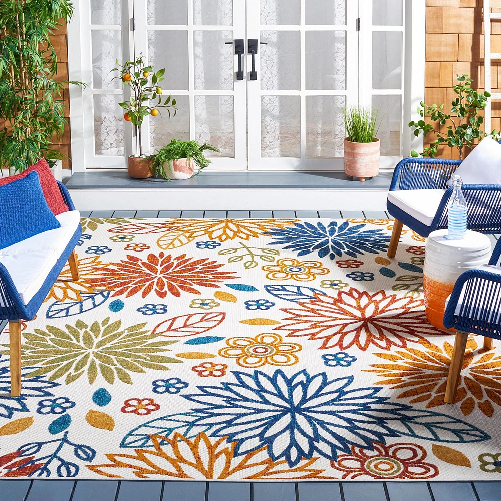 SAFAVIEH Cabana Siomha Floral Indoor/Outdoor Area Rug