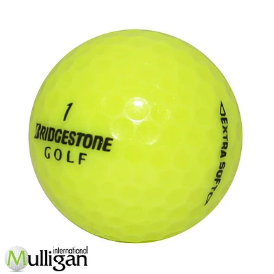 Mulligan - 12 Bridgestone Extra Soft - 4A Recycled Used Golf Balls, Yellow